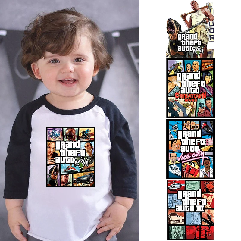 LYTLM футболка для девочек с грандиозным автоматом GTA5 футболки Camiseta Infantil XXX детская