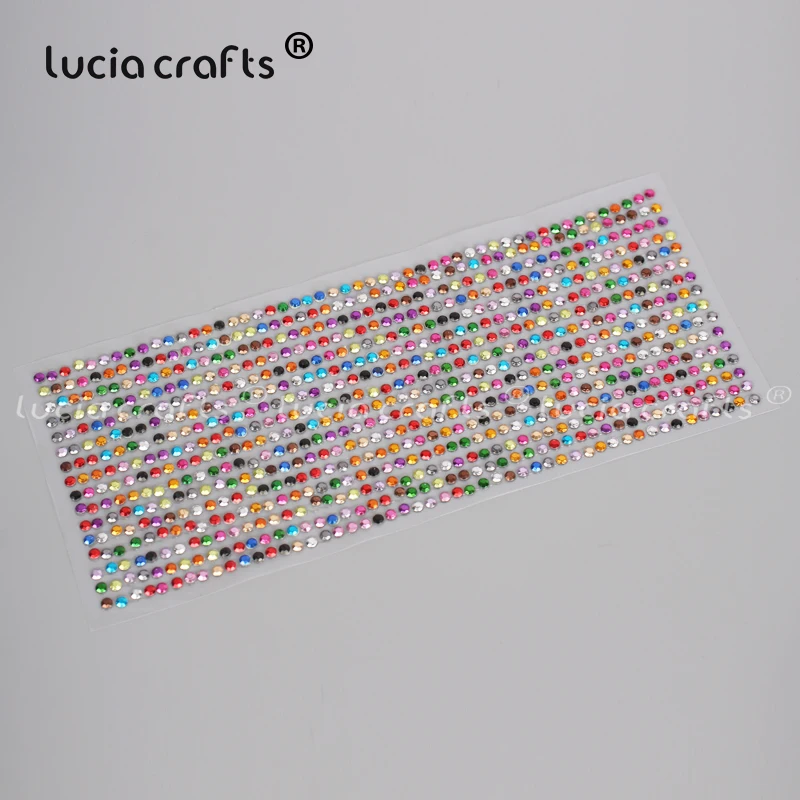 Color 14 8x18cm Распродажа! Полукруглые Перламутровые Бусины самоклеющиеся стразы кристалл акриловые наклейки DIY разноцветные наклейки альбом для стикеров драгоценный камень - Цвет: Color 14 8x18cm