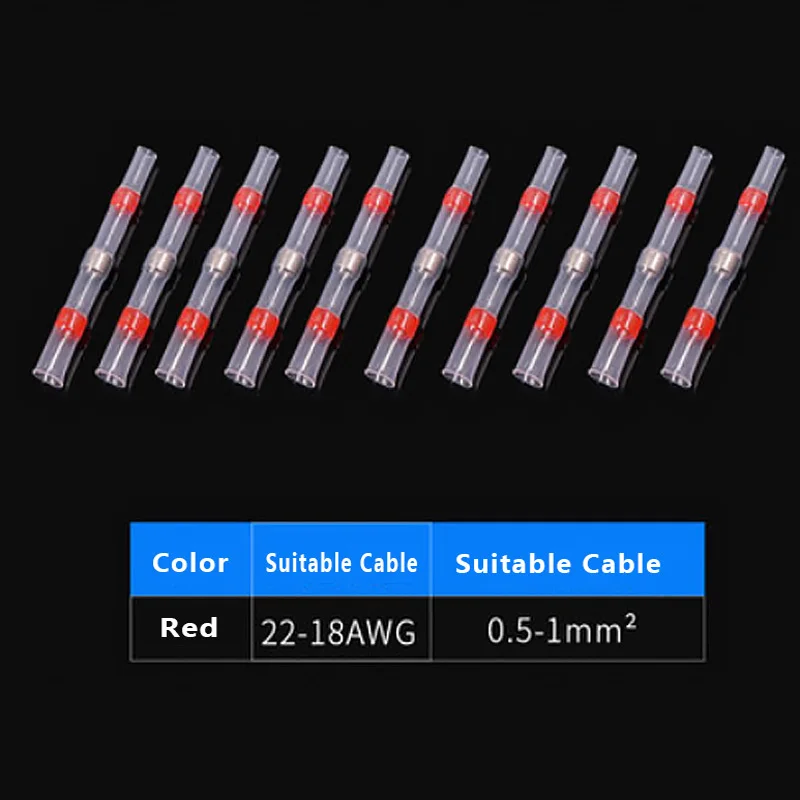 50 шт. практические терм усадочная припоя рукав разъем провода электрические
