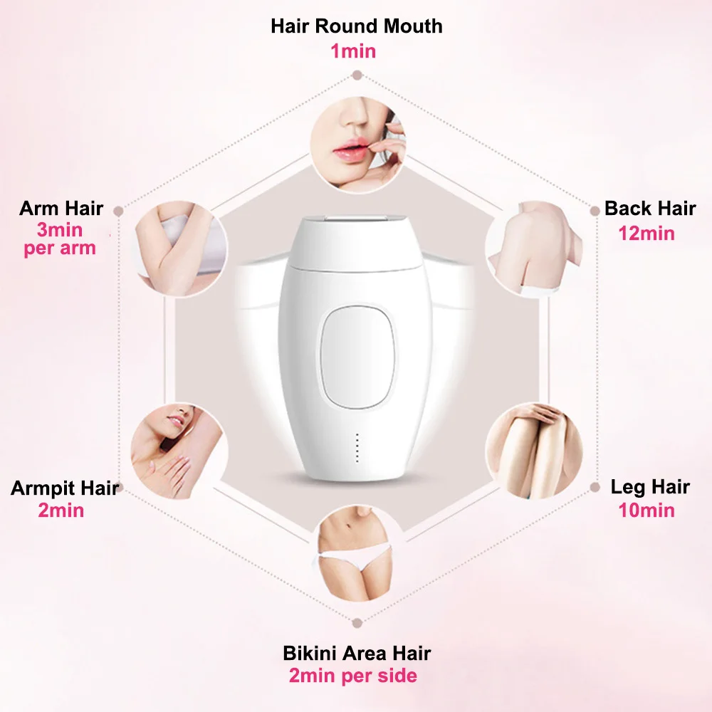 

600000 Flashes Laser Epilator Permanent IPL Hair Removal Machine Electric Facial Photoepilator Device For Women Female Bikini