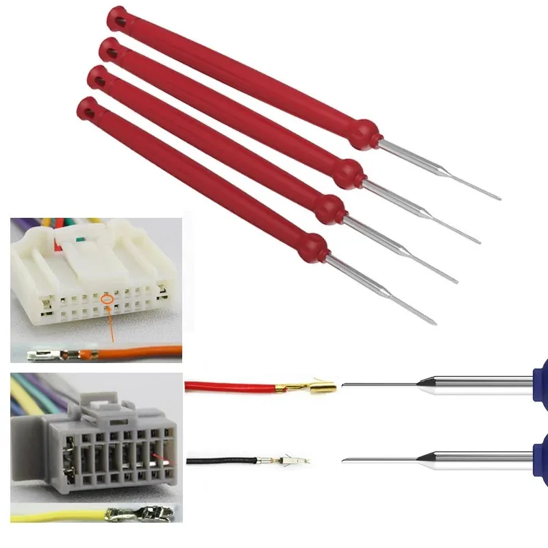 

4PCS Car Plug Terminal Removal Tool Pin Puller Repair Electric Puller Hand Tool Accesorios Para Auto Removal Tool