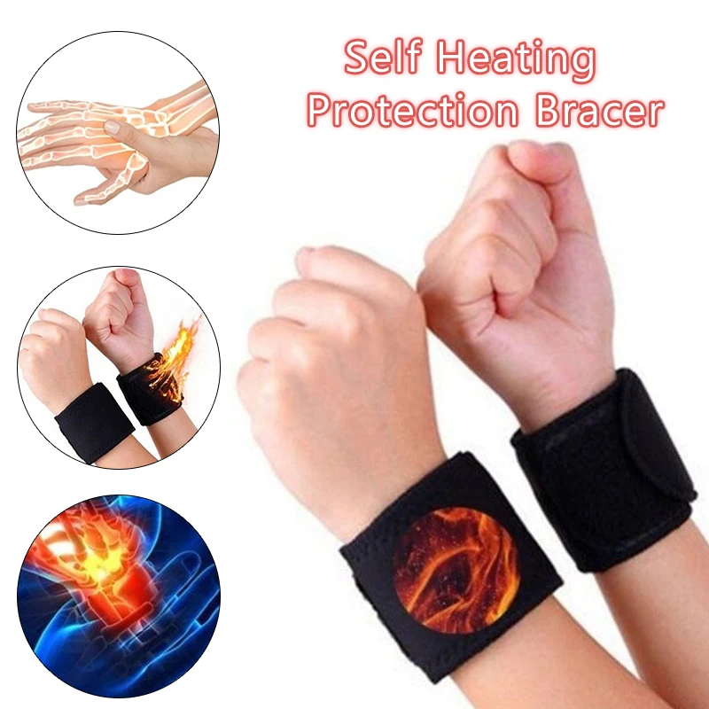 1 пара новых магнитных самонагревающихся терапевтических браслетов спортивный