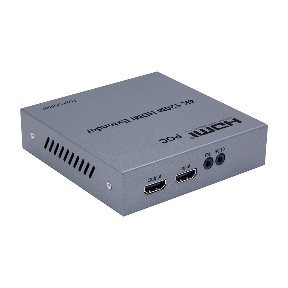 4K HDMI удлинитель TX к RX 120 м с POC Cat5/LAN/RJ45/UTP сетевой кабель Tx/Rx 3 5 мм R/L аудио выход петли