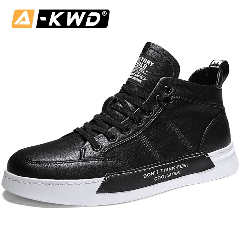 Модные простые мужские кроссовки Повседневная обувь из Pu искусственной кожи