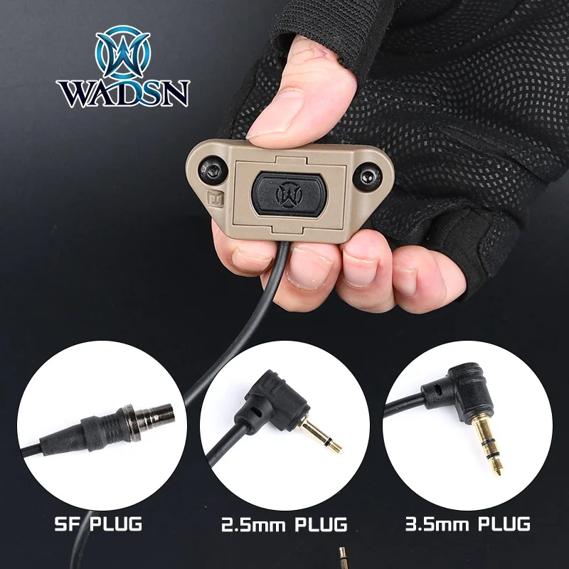 WADSN Tactical ModButton Pressure Remote Switch Mlok Keymod 20mm Rail For DBAL-A2 PEQ15 M300 M600 Airsoft Gun Weaponlight Swicth | Спорт и