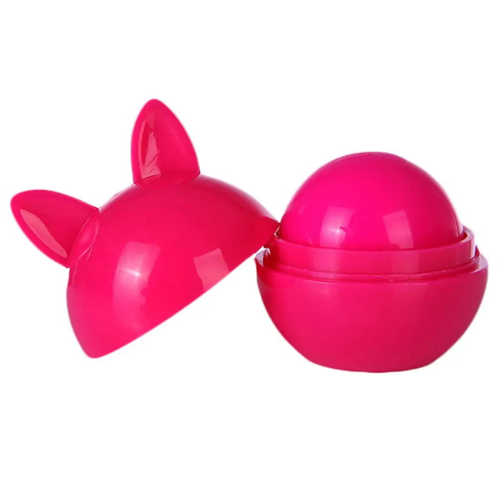 Rabbit rose red МИЛЫЙ натуральный бальзам для губ шар для макияжа в форме balsamo labial женское увлажняющее средство для макияжа зимняя защита Губ Косметический бальзам питательный - Цвет: Rabbit rose red
