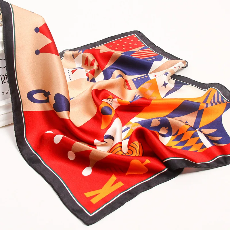 100% натуральный квадратный шелковый платок шелк из Ханчжоу для волос женский