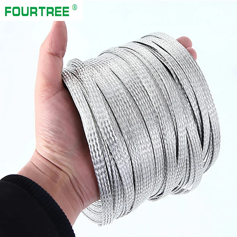 1 м сердечник из луженой чистый Медь оплетка подводящий провод голой кабель