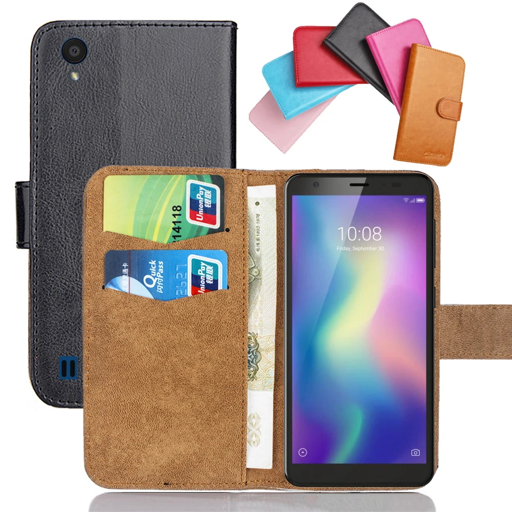Чехол для телефона ZTE Blade A5 2019 5 45 дюйма 6 цветов откидной из мягкой кожи Crazy Horse A