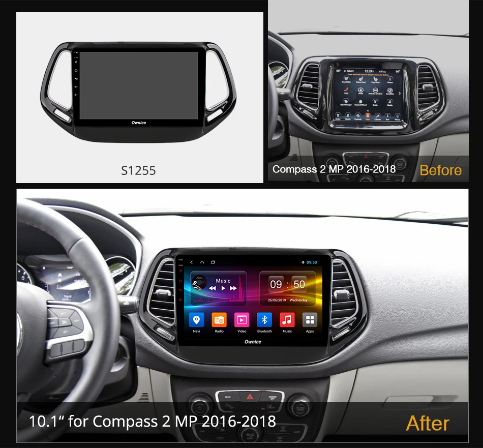 6G + 128G Ownice 10 1 &quotOcta Core Android 0 4G Автомобильный DVD GPS навигатор для Jeep Compass 2 MP 2016 2018 DVR DSP