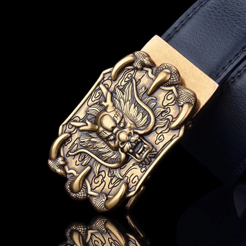 Ремень мужской кожаный с автоматической пряжкой 100 130 см|Мужские ремни| |