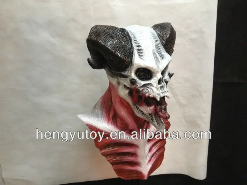 

Brand New Eco-friendly vivid Rubber Latex Horror Ghost Costume full head Deluxe Halloween Party Mask