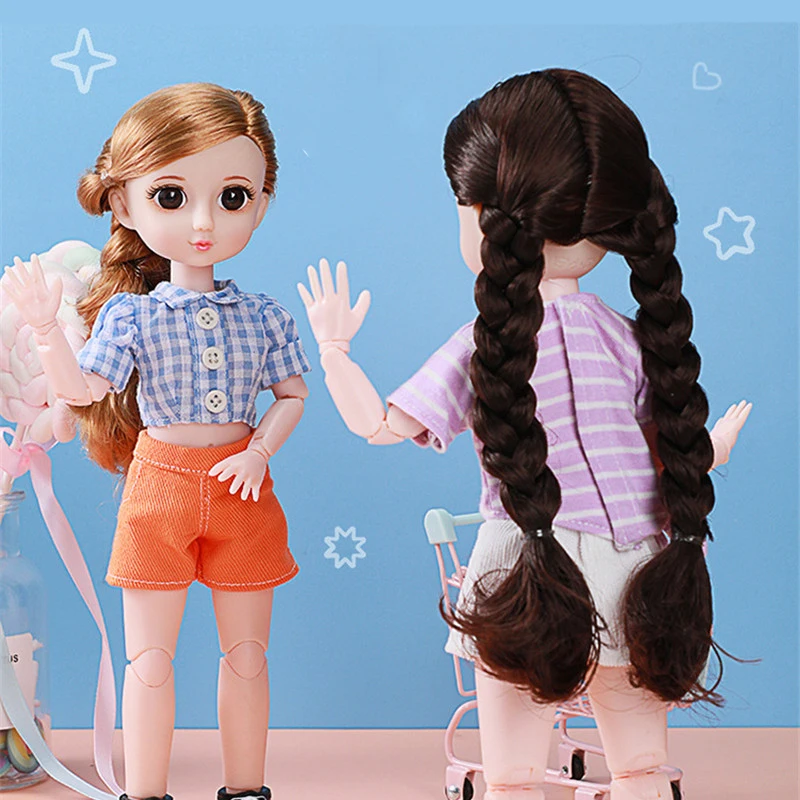 

1/6 Modern City Style Girls Dress Up BJD Dolls with Clothes 36 CM 18 Joint Movable Manual Gilrs Dress up Make up BJD Dolls Toys