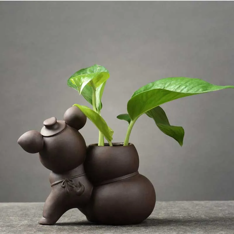 Креативная керамическая ваза Будда Китайский классический цветочный горшок