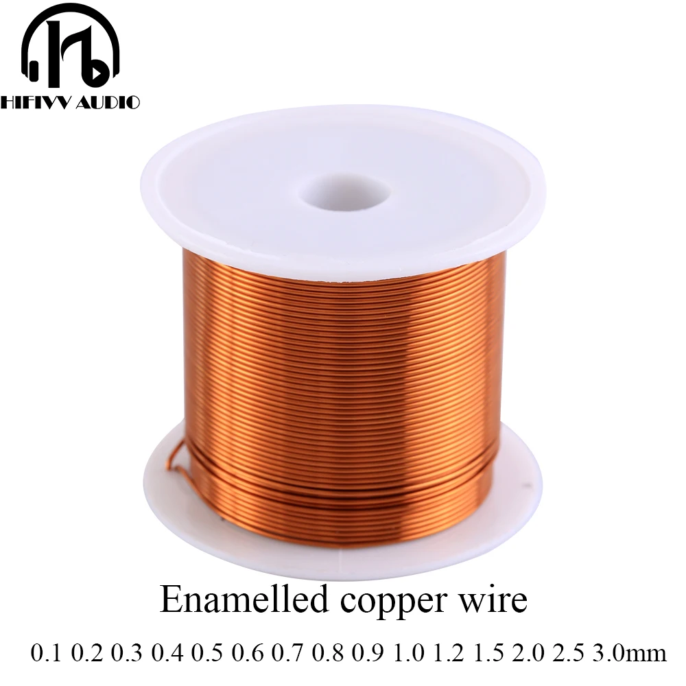 Чистый эмалированный Магнитный провод Coppre кабель для обмотки проволочной катушки сварочная линия PCB плата 0,1 мм 0,2 мм 0,3 мм 0,4 мм 0,5 мм 0,6 мм 0,7 мм