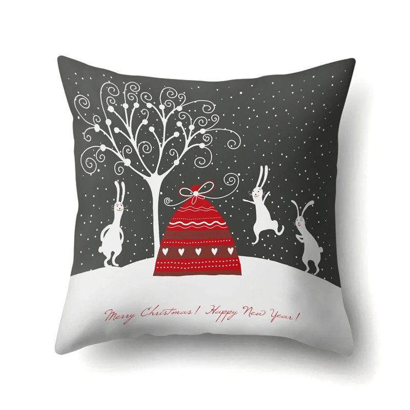 

Christmas Letter Pattern Sofa Decorative Cushion Cover Pillow Pillowcase Polyester Throw Pillow Home Decor Pillowcover 40543