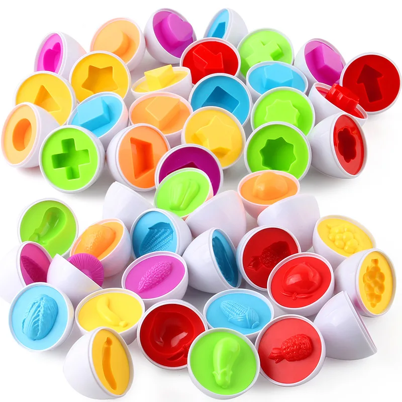 

Montessori Baby Toys Shape Matching Eggs Educational Toys For Children Color Shape Recognize Toddler Puzzle Games 2-4 Years Kids