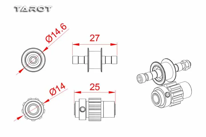Tarot 550/600 ремень противоскользящее колесо Набор MK6073 Для Таро miao 550/600 RC вертолет