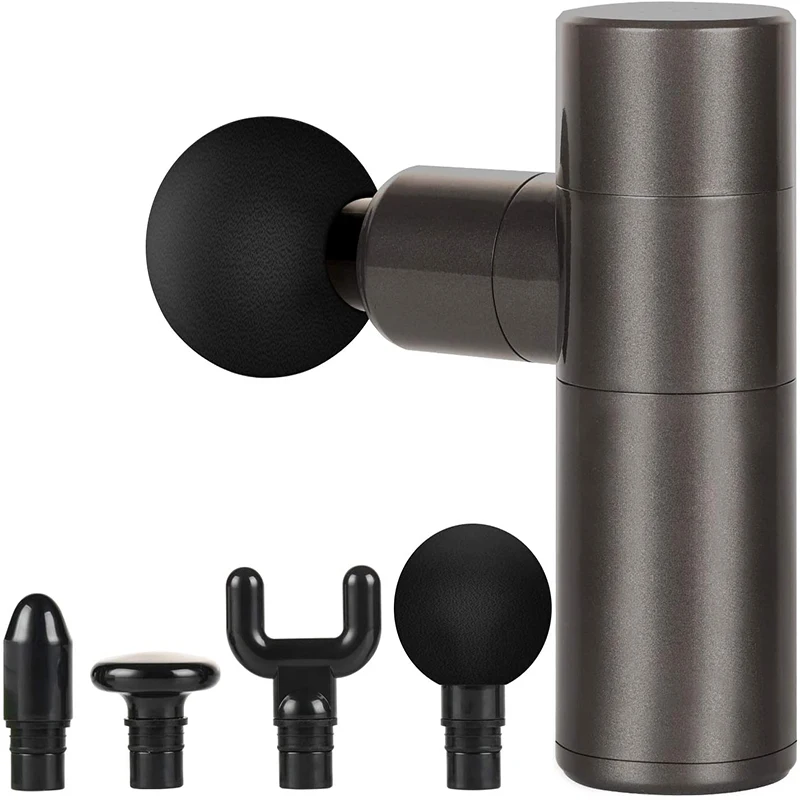 

2020 Модернизированный мини-массажный пистолет, 4 скорости Портативный Ручной Ударный мышечный массажер пистолет для облегчения боли, супер ...