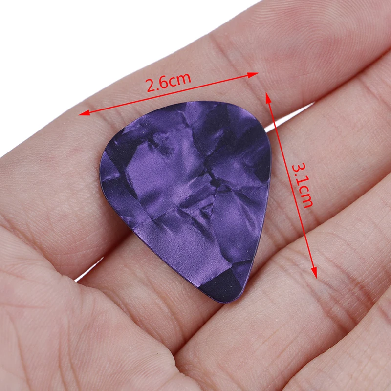 

25pcs folk guitar electric guitar pick 0.46mm Celluloid electric guitar pick heart-shaped multi-color guitar accessories