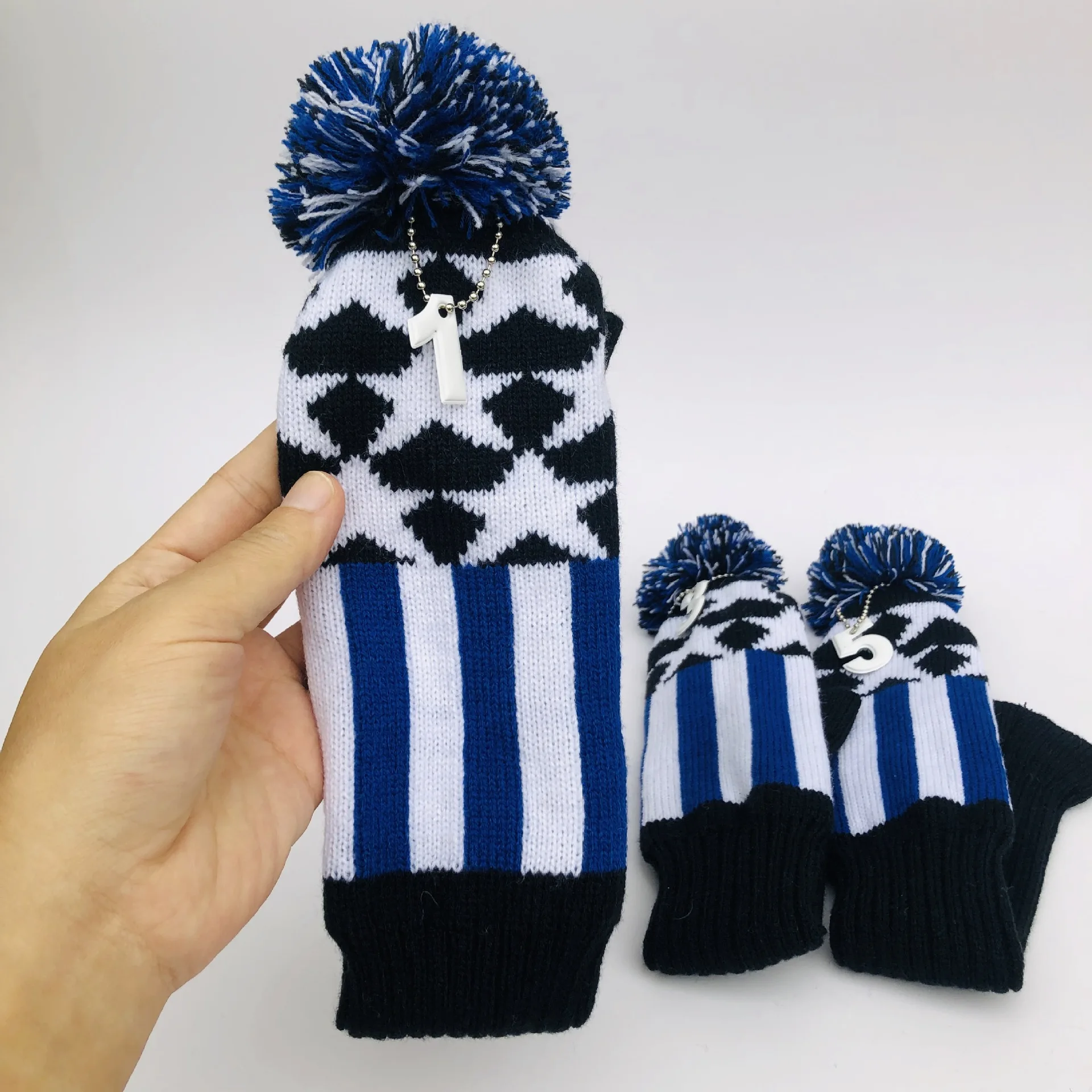 

Soft knitted Golf Head Cover For Driver Fairway Woods Club Headcover 1# 3# 5# Set Outdoor Sport Accessories Elasticity Cap Cover