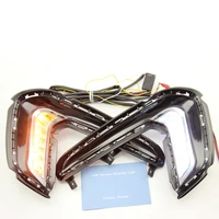 car accessories daytime running light high quality for hyundai elantra 2016 2017 with turning signal led driving light