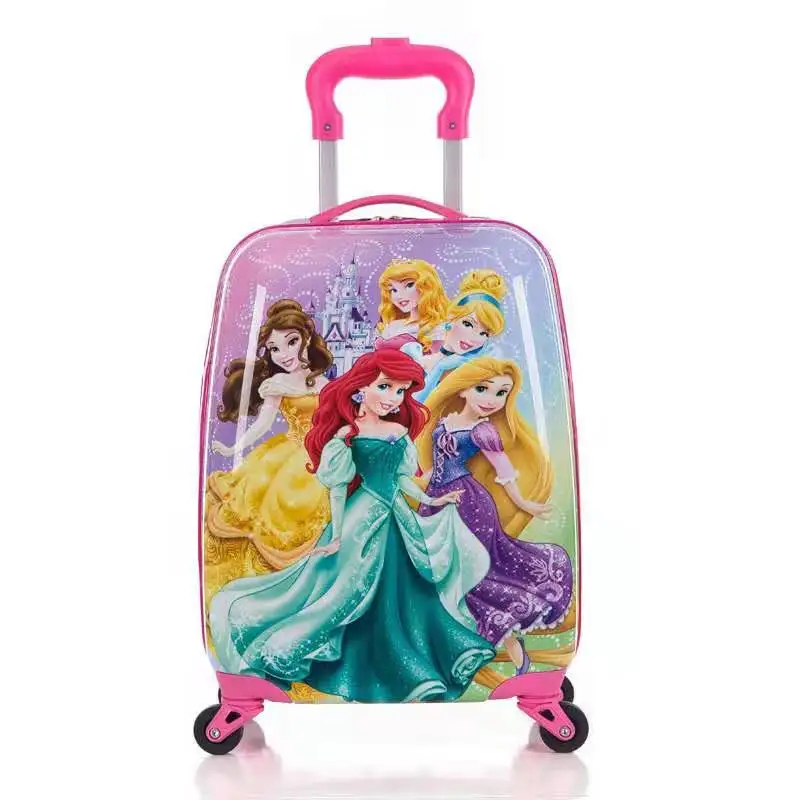 Children Suitcase Children's Cartoon Suitcase Child Trolley Case Luggage Kids Schoolbags Travel Suitcase with Wheels 3D 18inch Case Kid's Toys Box - Цвет: Children Suitcase