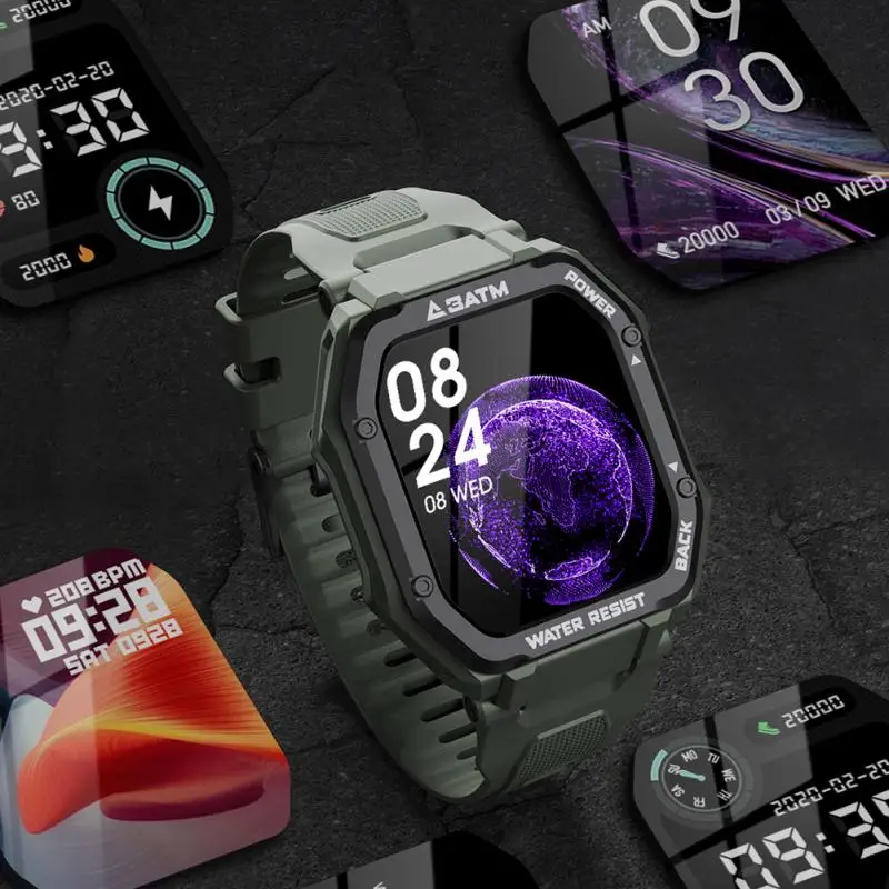 

C16 1.69 Inch Outdoor Smart Watch Bracelet Dynamic Screen 3ATM Waterproof Mutil Sports Mode Long Standby Heart Beat Blood Oxygen
