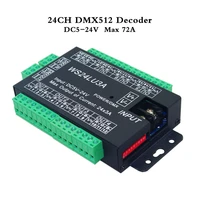 24ch easy dmx512 dmx decoderled dimmer controller dc5v 24veach ch max 3a8 groups rgb controller iron case