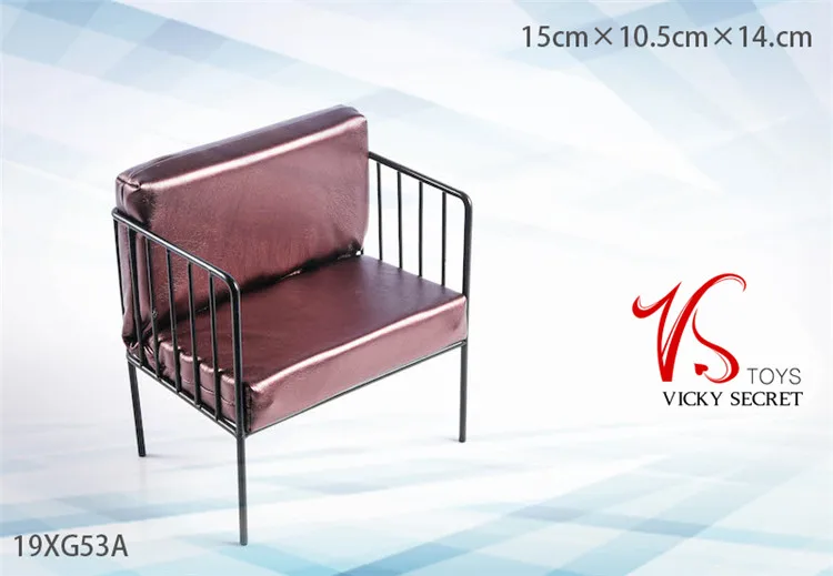 

VSTOYS 19XG53A 1/6 Scale Wrought Iron Modern Sofa Metal Chair Furniture Props For 12'' Action Figure Family Scene Accessories