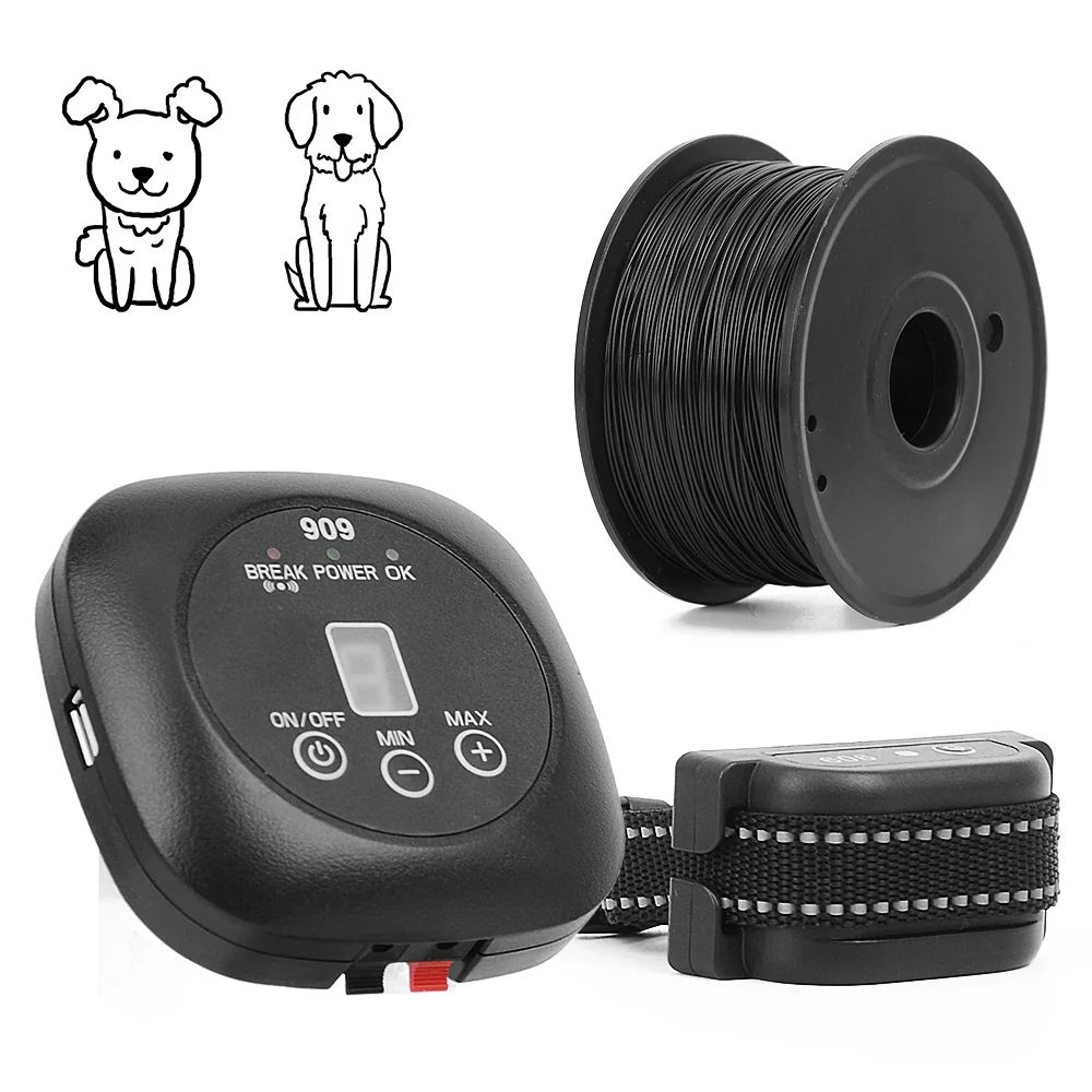 Pet Electronic Barrier Fence System For Dog With Rechargeable Waterproof Vibration Shock Beep Training Collar Fencing | Дом и сад