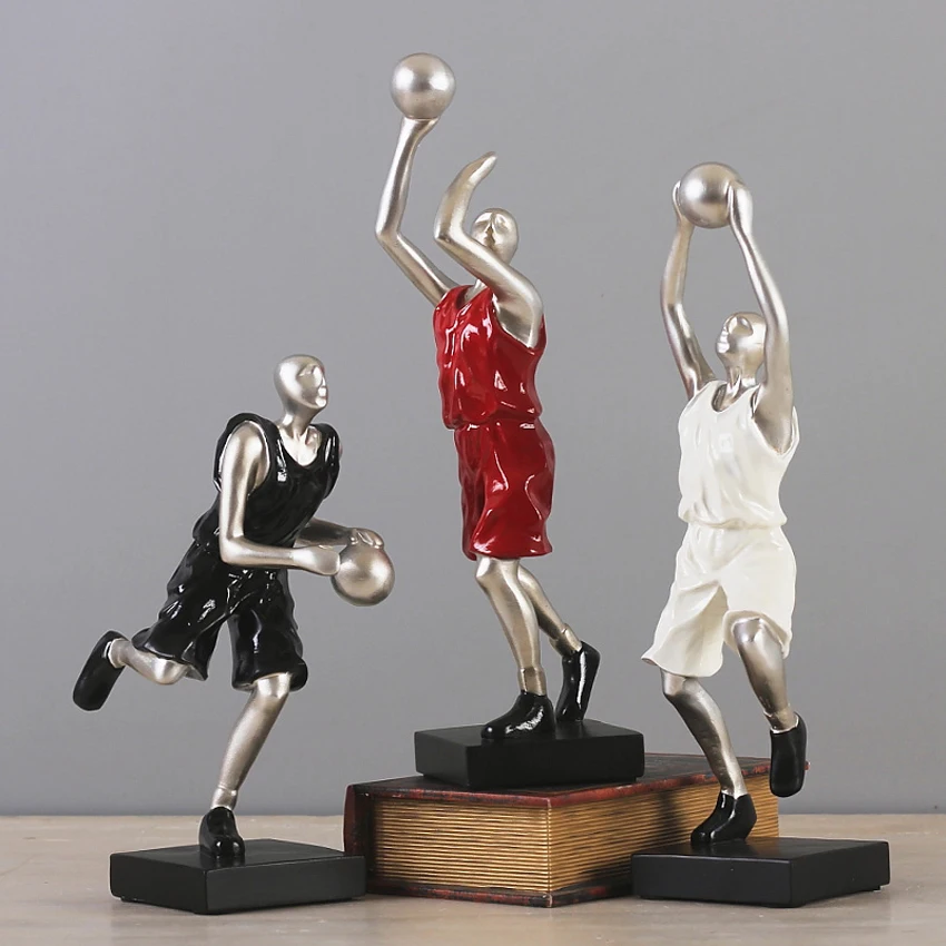 

Modern Resin Basketball Players Carving Handicraft Furnishing Articles Figurines & Miniatures Home Decor Desktop Arts And Crafts