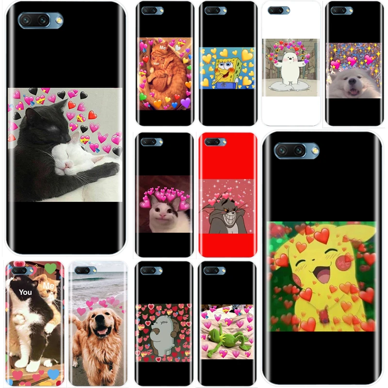 Супер милый кот собака розовое нижнее белье с принтом в форме сердца чехол из