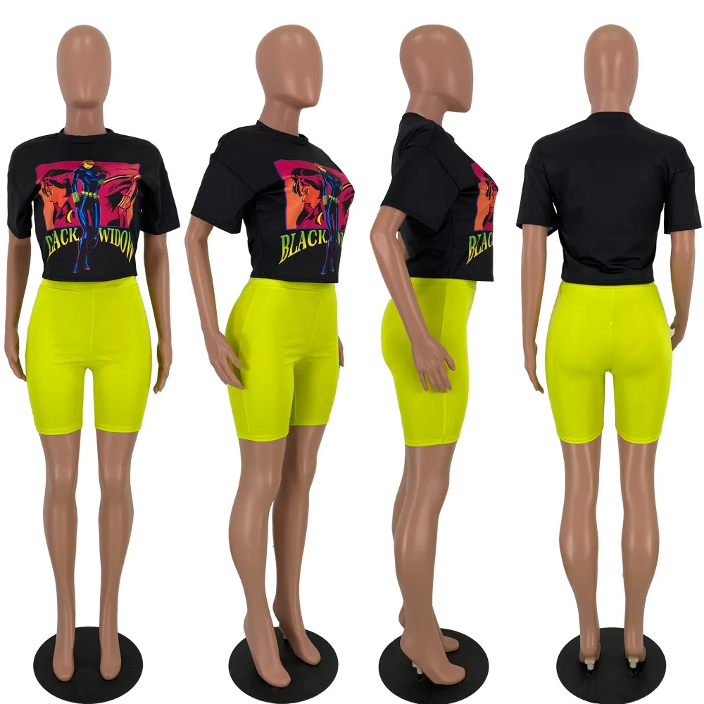 2020 спортивный костюм женск футболка женская шорты женские одежда кроп топ women