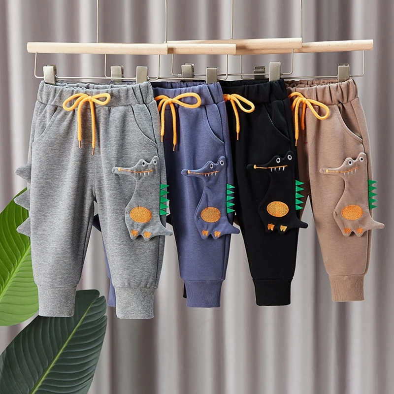 

Baywell Fashion Autumn Spring Boys Pant Kids Children's Cotton Cartoon Dinosaur Cute Sweatpants Baby Boy Trousers Sport Pants