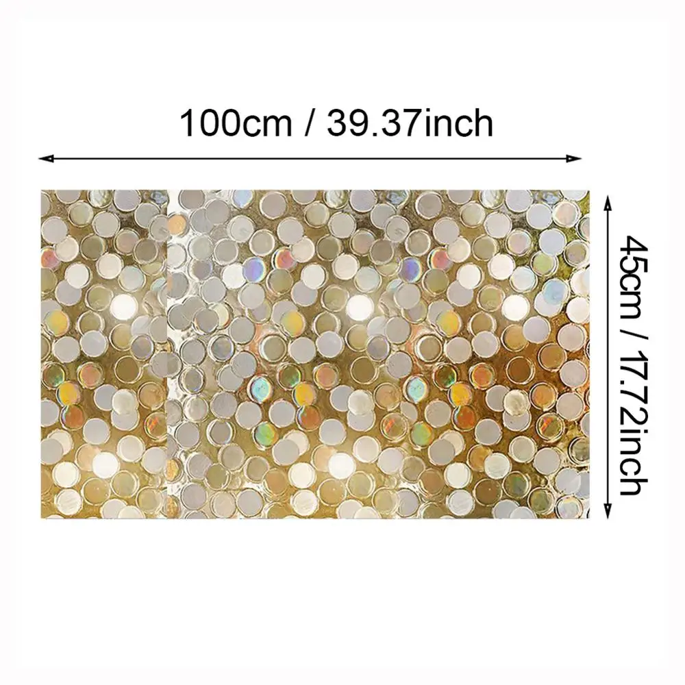 

Wide 45cm*Long 100cm Frosted Opaque Glass Window Film For Window Privacy Adhesive Glass Stickers Home Decor Mixed Color Bedroom