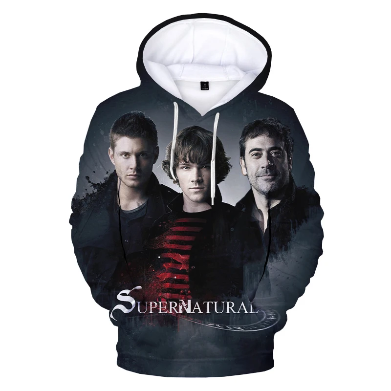 

New Supernatural 3D Print Hooded Sweatshirts Men Women Fashion Casual Hip Hop Pullover Personality Streetwear Oversized Hoodies