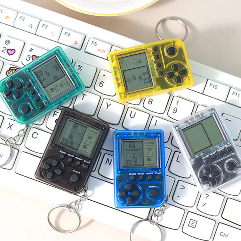 

Portable Mini Retro Video Pocket Kids Game Console Handheld Nostalgic Keychain Tetris Player Children's Gifts Electronic Toys