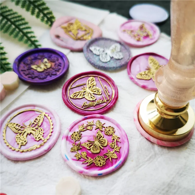 Милые печати с бабочками изысканный Краски набор восковых печатей DIY старинная