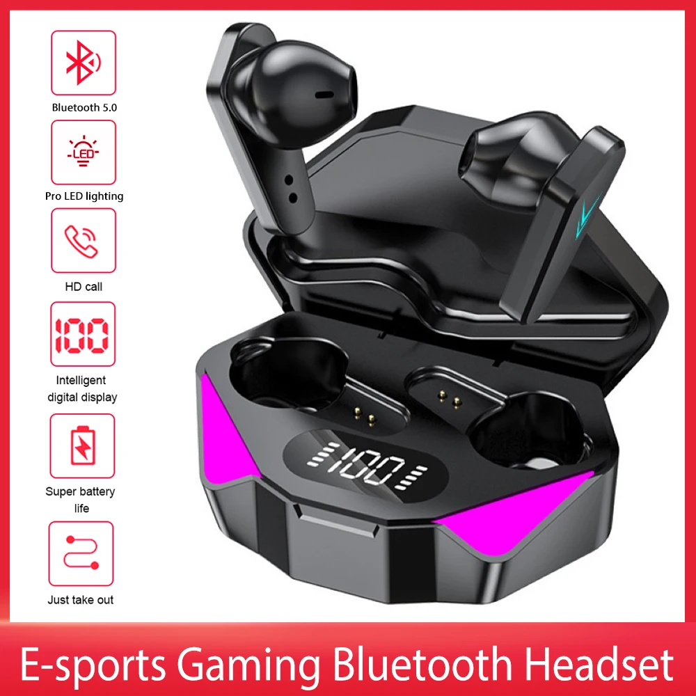 

TWS Wireless Earbuds Bluetooth 5.0 Low Latency Gaming Earphones Noise Cancelling HIFI Stereo Sport In Ear Headphones