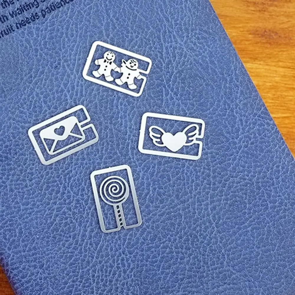 

20pcs Mini Metal Bookmarks Office School Book Note Clip with Cute Case Box LSUS