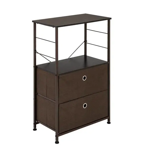 Прикроватная тумбочка с 2 ящиками полка для хранения прикроватный мебель стол