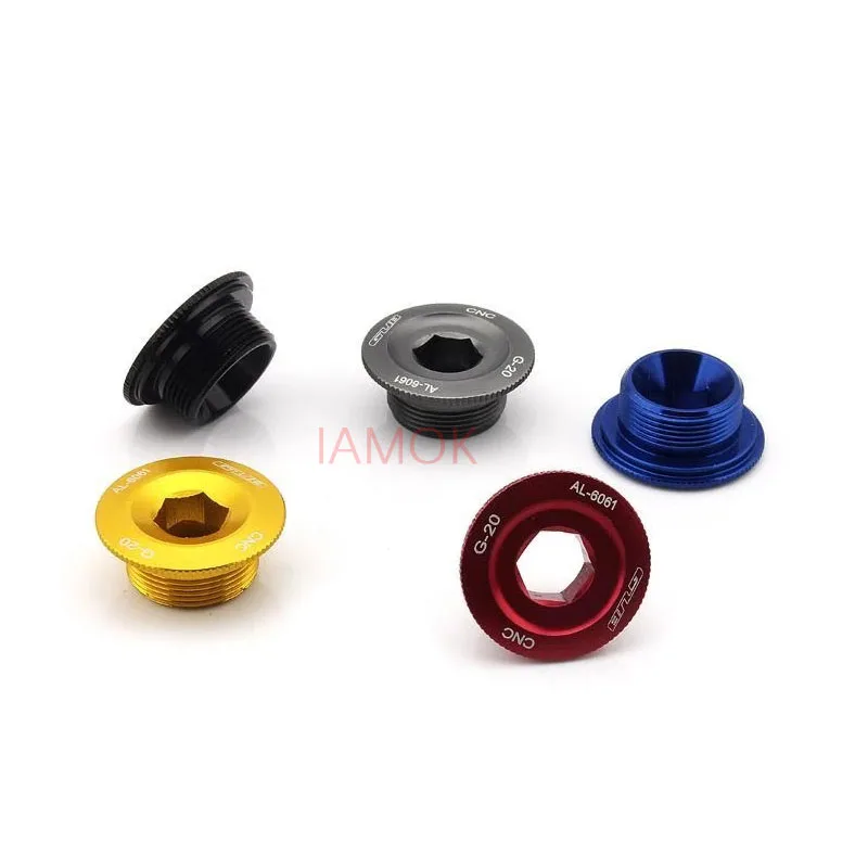

2pcs M20 ALLOY CNC Crankset Bolt crank Arm Fixing BB Axis Screw Alu chain-rings for 18mm 20mm titanium MTB road bike