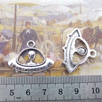 alien ufo charm pendants jewelry making finding diy bracelet necklace earring accessories handmade 5pcs