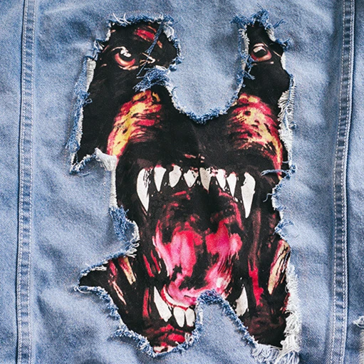 Рваные джинсы на молнии спереди летная куртка мужские рваные джинсовые куртки в