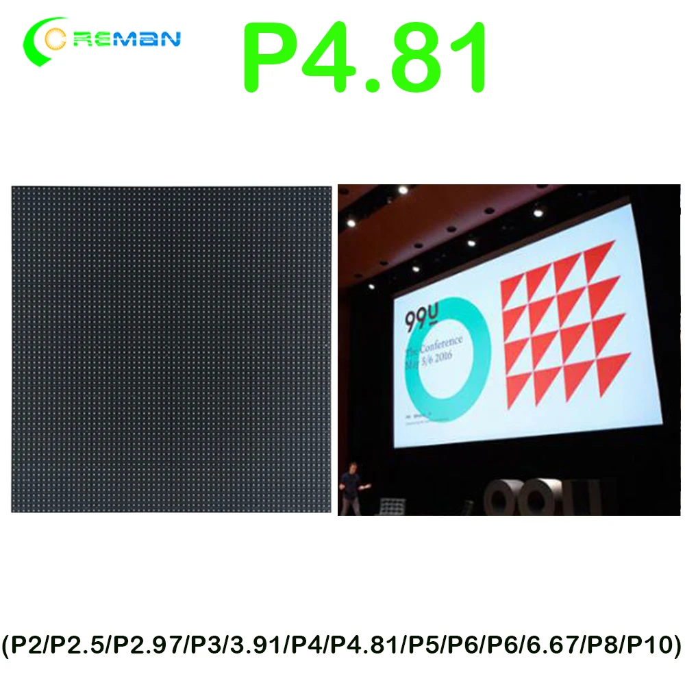 Светодиодный экран модуль светодиодный дисплей Панель p4.81 Крытый 250x250 мм полный