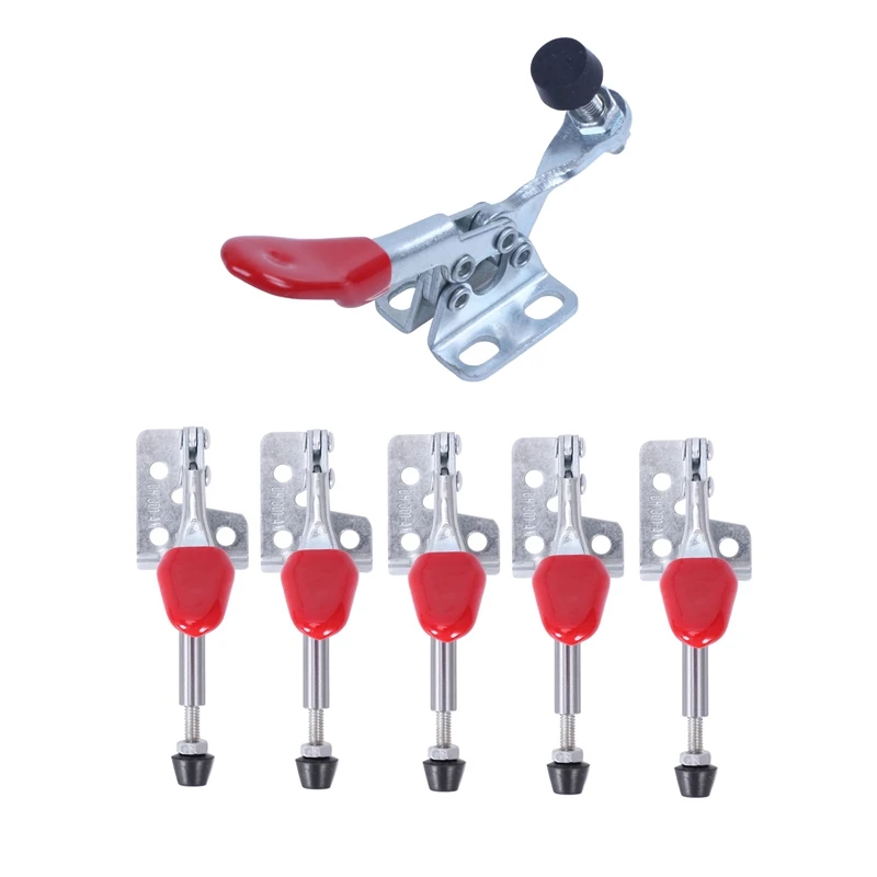 

6 Pcs Push Pull Toggle Clamp Quick Positioning Fixture, 1 Pcs BRH 201A & 5 Pcs GH 301A