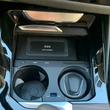 For BMW X3 X4 G01 G02 2018-2021 15W QI wireless charger charging plate wireless mobile charger accessories for iPhone