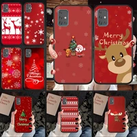 merry christmas snow deer phone case for samsung a20 a10 a50 a51 a52 a70 a750 a720 a530 2018 lite cover fundas