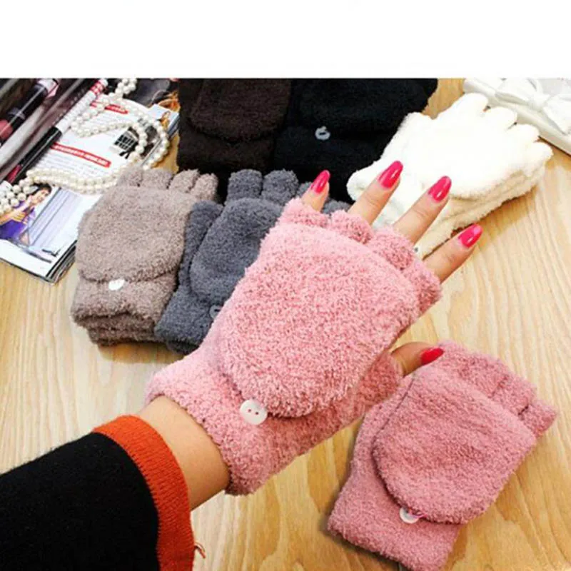 Calymel унисекс женские перчатки с открытыми пальцами коралловый бархат